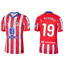 Women Atletico Madrid 2024-25 Home Red/White J. ALVAREZ - 19 Authentic Jersey