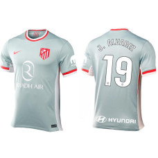 Women Atletico Madrid 2024-25 Away Grey J. ALVAREZ - 19 Authentic Jersey